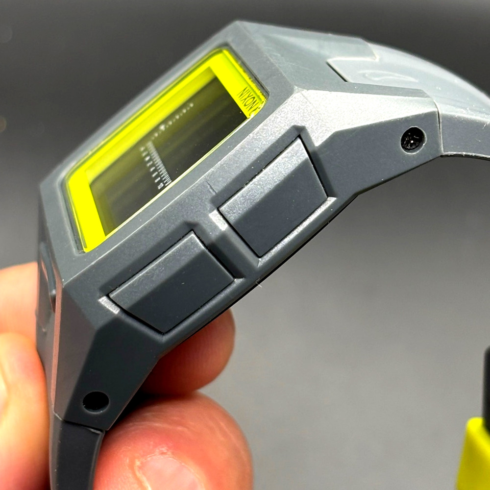 Nixon Lodown II Digital Tide Watch Gray Yellow Surf 100M Box Manual - Picture 6 of 17